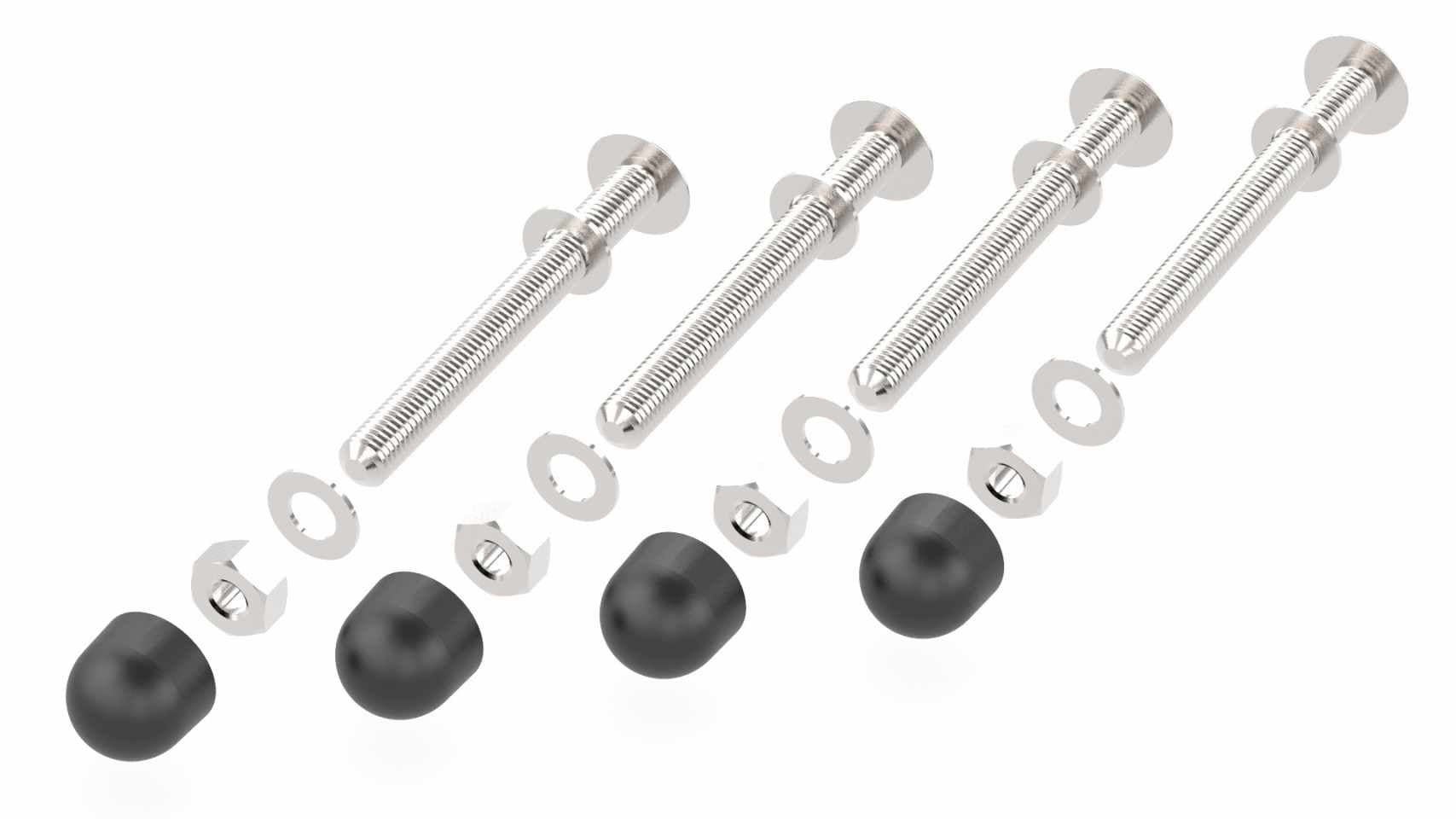 Axle Screw Set 64 - Roll and Pole