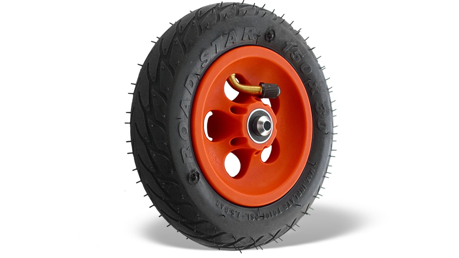 Wheel Orange 150mm/6 inch Orange with Classic Rim - Roll and Pole