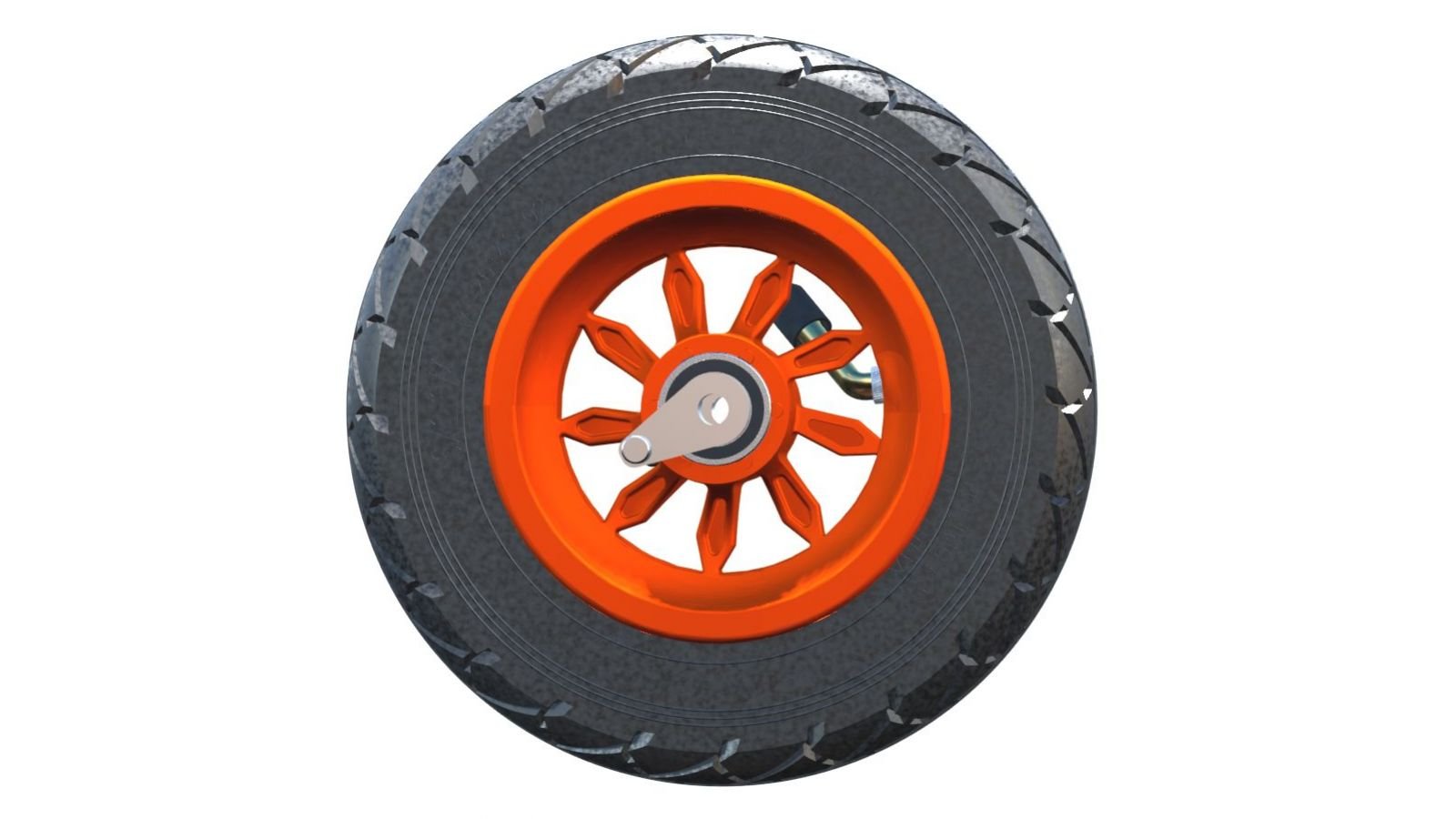 Wheel Orange 150mm/6inch with Reverse lock Innova 9SO - IN - RLS - Roll and Pole