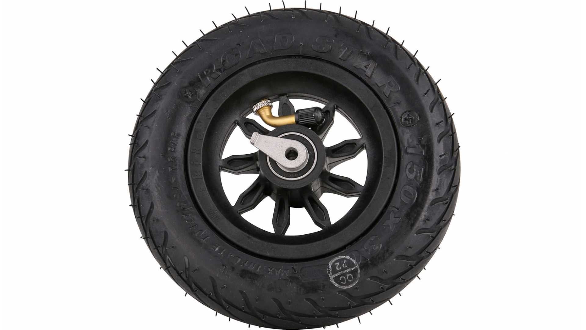 Wheel Reverse - locked Black 150mm/6in Rs - Tire - Roll and Pole